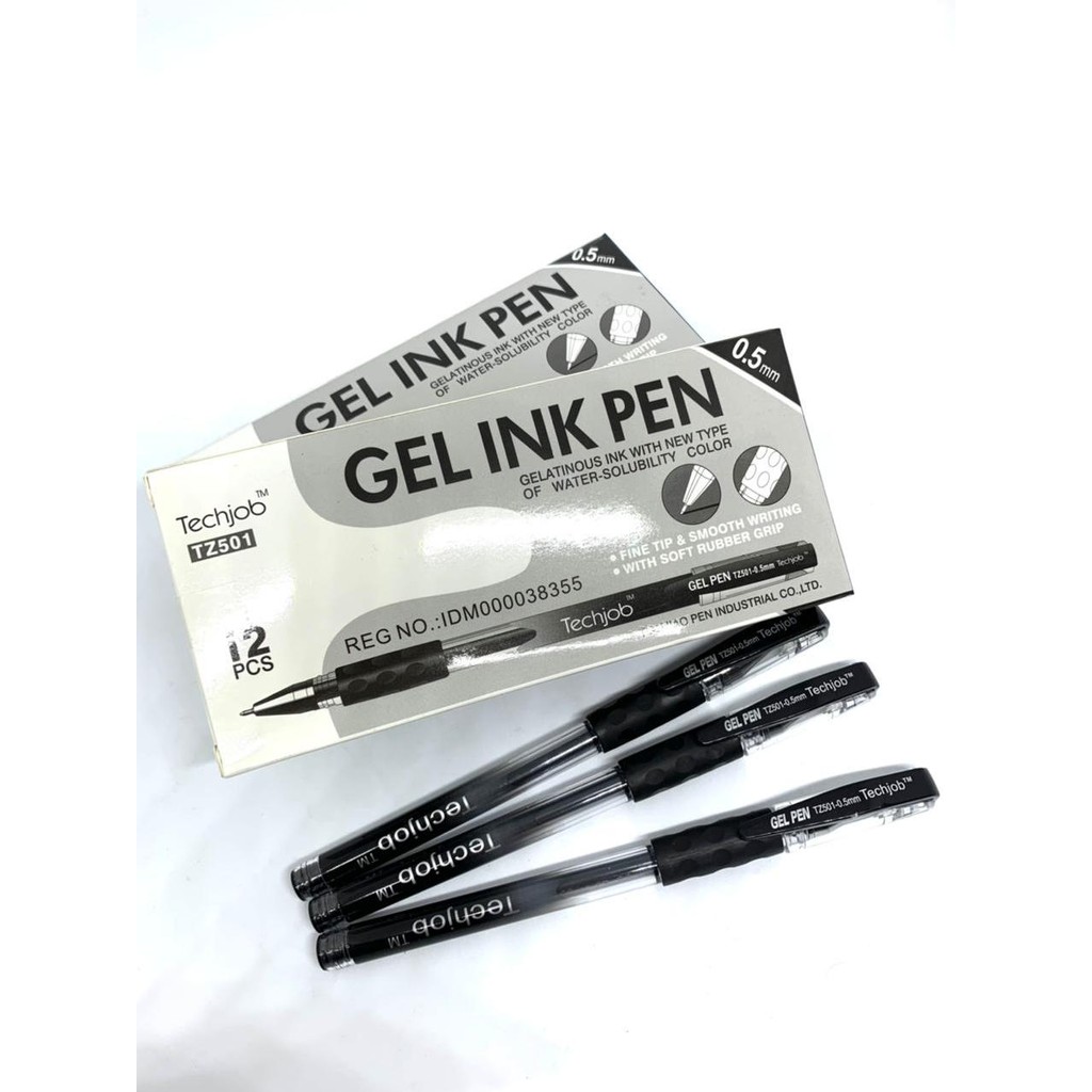 

Bolpen/Ballpoint/Pulpen Gel 0.5 Techjob TZ 501 Hitam (Lusin)
