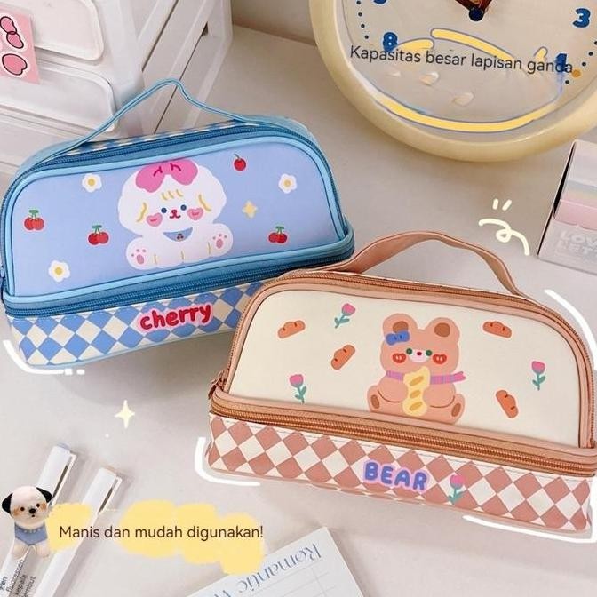 

Baru Tempat Pensil Kapasitas Besar + Tas Kosmetik Berlapis Multifungsi