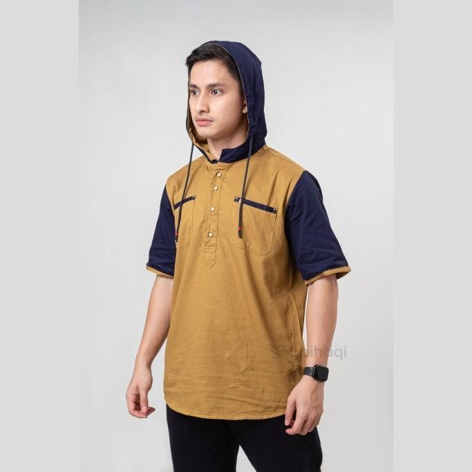 Baihaqi Kurta Hoodie Fathi Lengan Pendek Bhk4