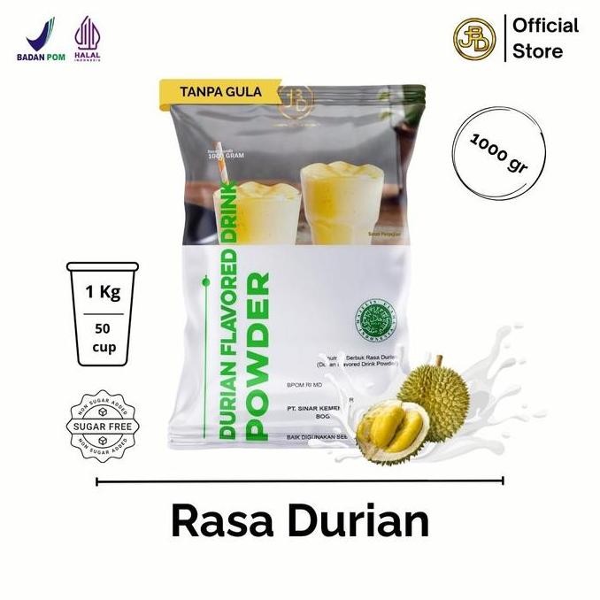 

baru bubuk minuman rasa durian 1 kg - jakarta bubble drink serbuk cincau susu