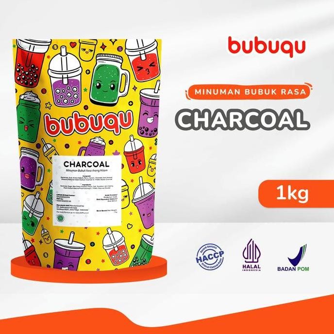 

baru bubuk minuman charcoal 1 kg - powder drink bubuqu serbuk aktif premium