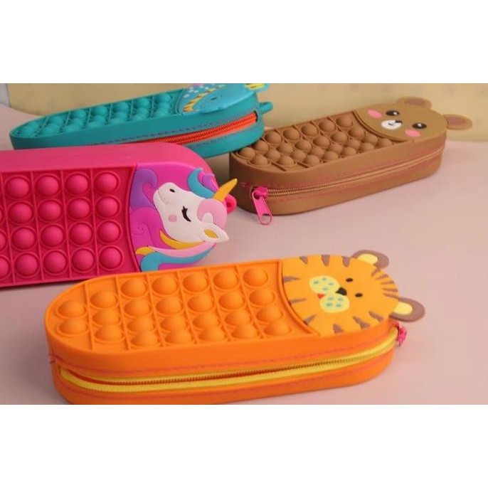 

Baru Kotak Pensil Pop It Lucu - Tempat Pensil Karakter Anak Unik + Mainan Sensorik