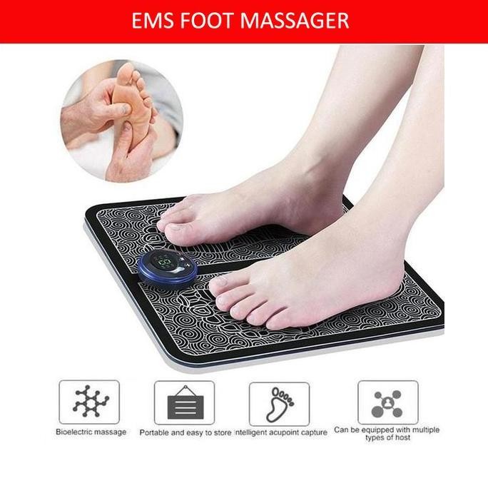 baru ems foot massager pad - alat pijat kaki elektrik akupuntur rechargeable