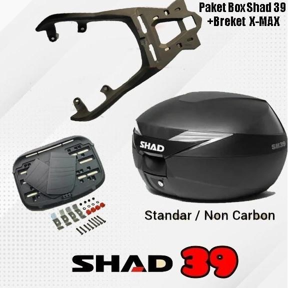 Box Top Box Motor Xmax-250 Paketan Bracket Carbon + Box SHAD 39 PNP