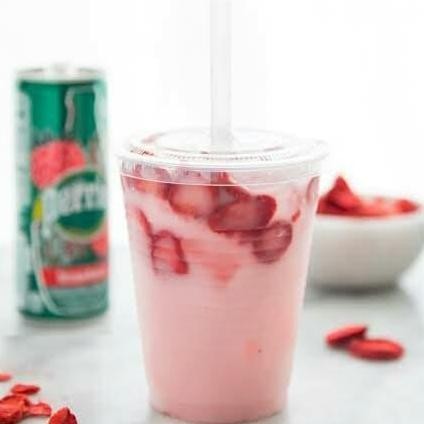 

baru bubuk minuman strawberry smoothies 1kg - powder stroberi milkshake premium