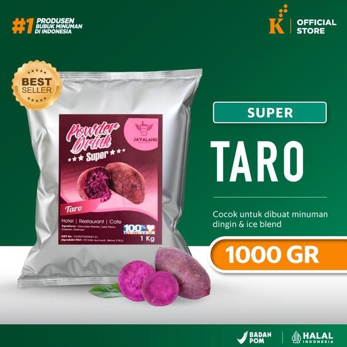 

baru bubuk minuman rasa taro super javaland 1kg - bubble drink serbuk minuman talas