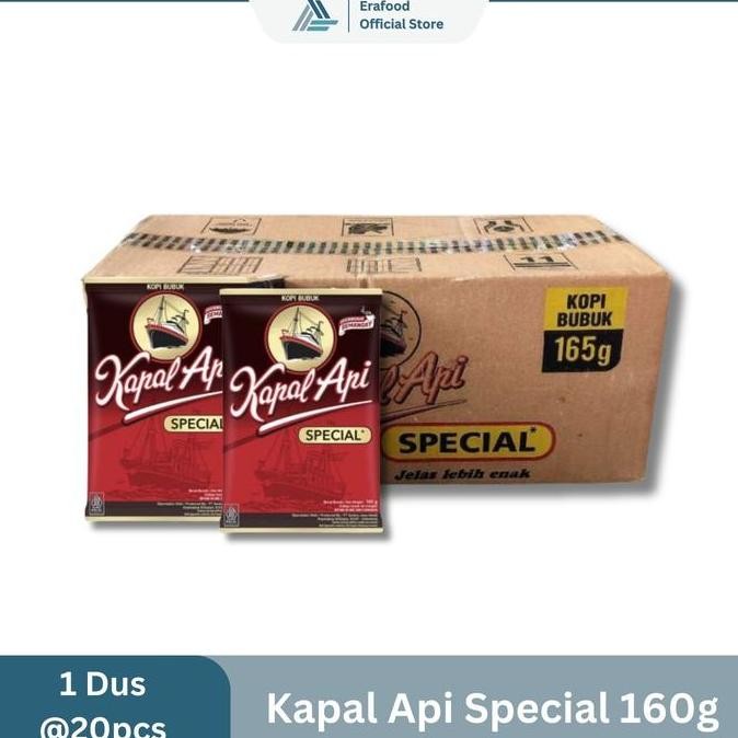 

baru kopi kapal api spesial merah 150g 1 karton (20 pcs) - kopi bubuk sachet original