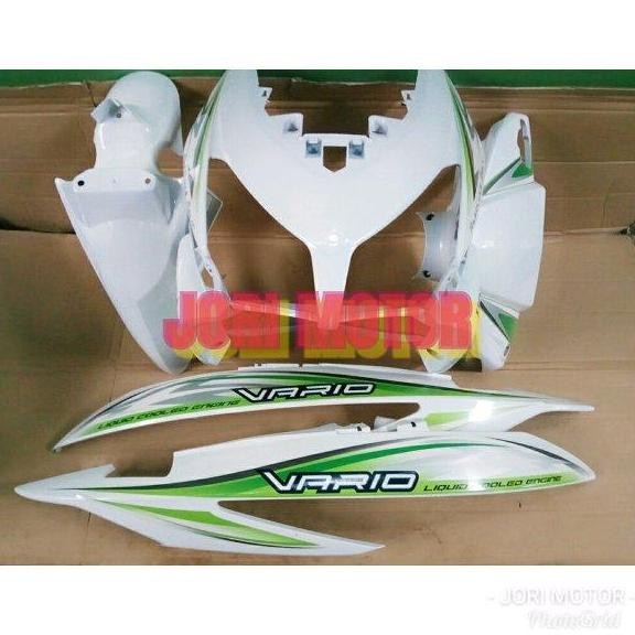 Full body vario lama karbu 110 warna putih striping hijau