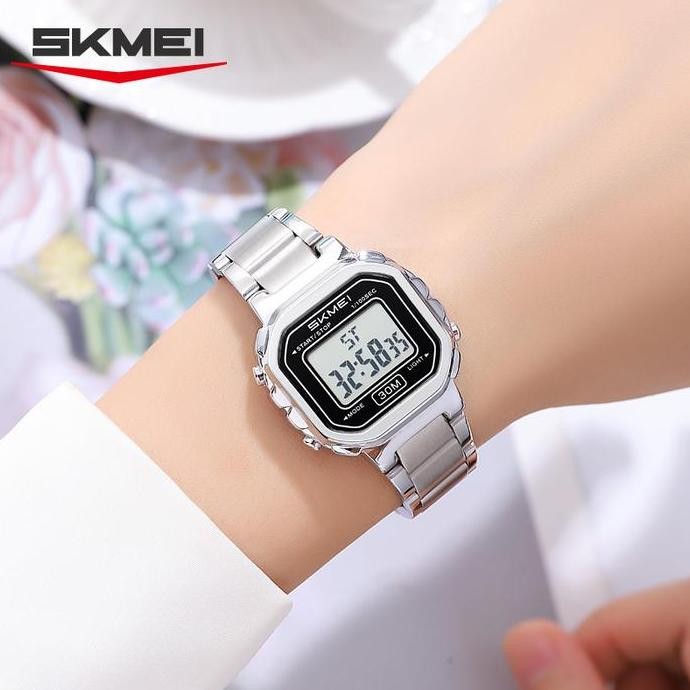 Jam Tangan Wanita Kecil Digital Tali Stainless Skmei 2387