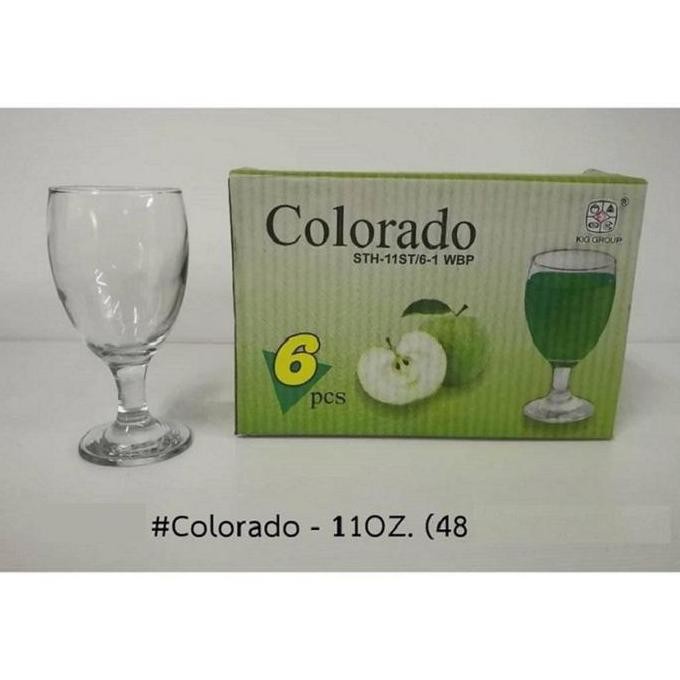 Colorado Gelas Wine Kaca Gelas Anggur Kaca Size 330Ml Gelas Kaki Isi 6