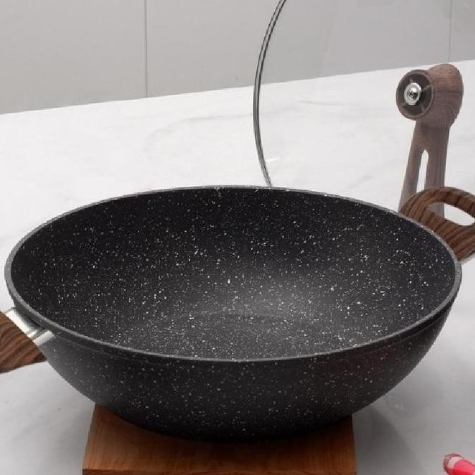 Idealife Wok Cookware Panci Wajan 32Cm Il-32Wk | Wok Pan 32 Cm