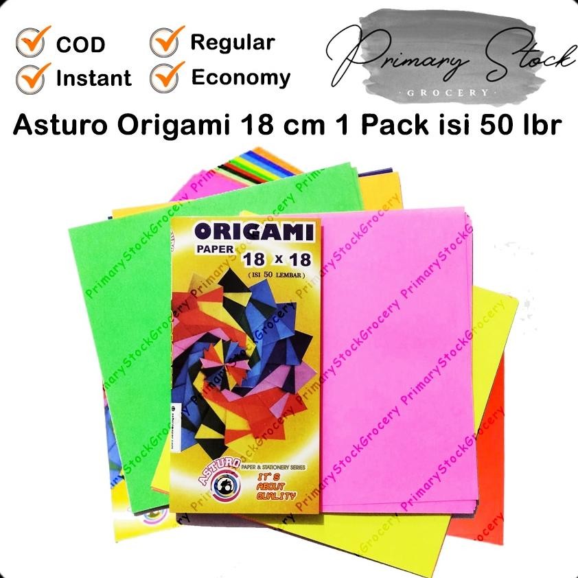 

Kertas Gami Besar 18X18 Asturo Rcraft Lipat 18 X 18 Isi 50 Lembar