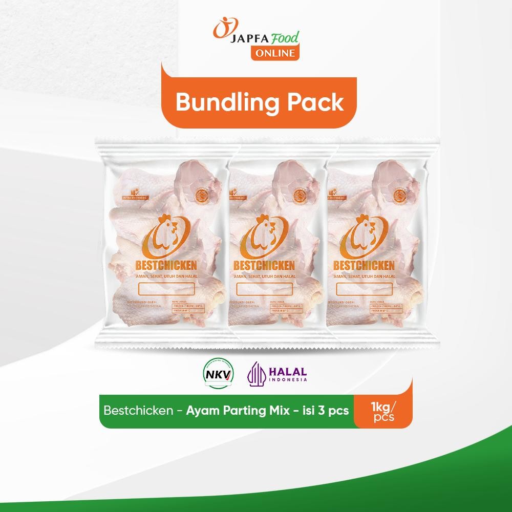 

Bestchicken Bundling Hemat Daging Ayam Potongan Campur 1 Kg / Cut Up 1000 gr - Isi 3 pack