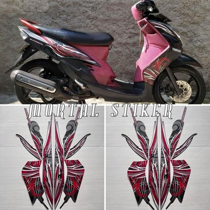 TERBARU STIKER STRIPING LIS LES BODY MOTOR MIO SOUL 2009 2010 MIO SOUL KARBU