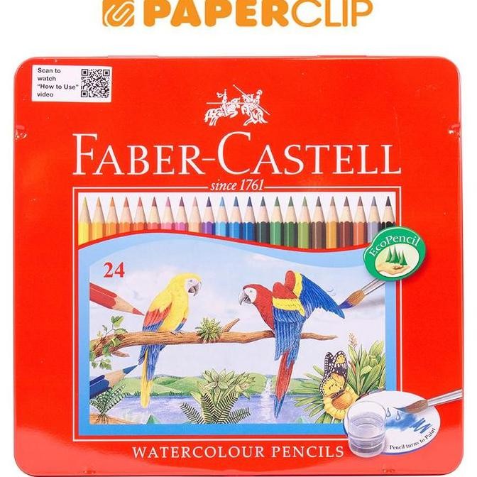 

PENCIL COLOR FABER CASTELL 115925 24COLOR TIN WATER COLOR PENCIL