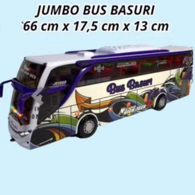 Iq45 Mainan Mobil Bus Basuri Jumbo / Mainan Miniatur Bus Oleng Basuri Viral
