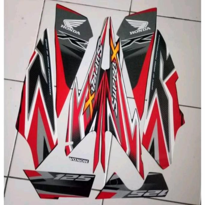 READY STIKER STRIPING HONDA SUPRA X 125 2012 2013 MERAH