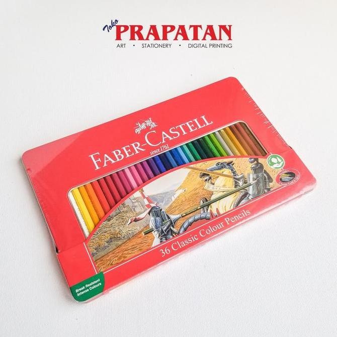 

TERMURAH - Pensil Warna Classic Faber Castell 36 Warna Tin Case 11-58-46 / Colour Pencils