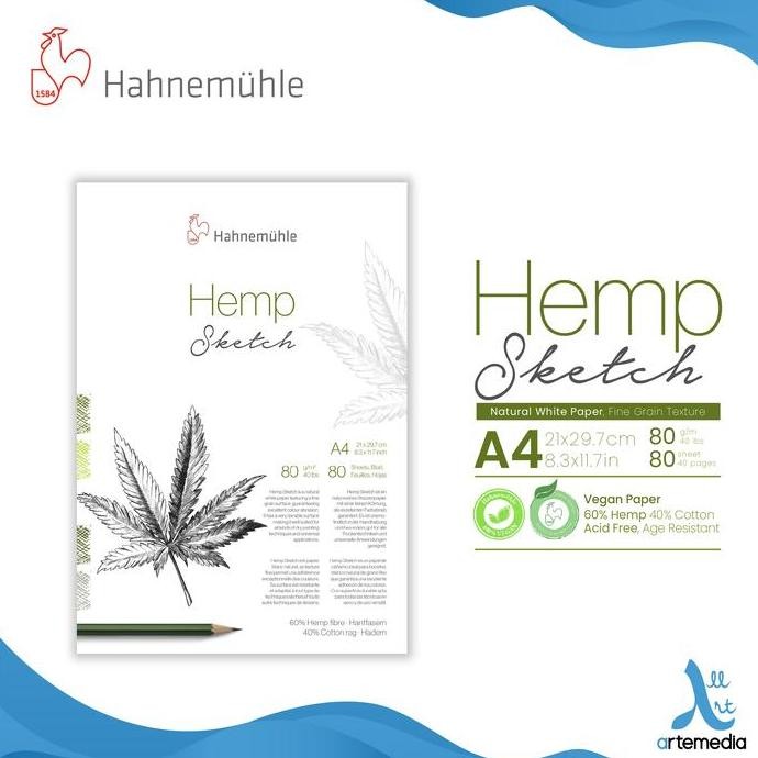

NEW Kertas Gambar Hahnemuhle Hemp Sketch A4 Drawing Paper Pad