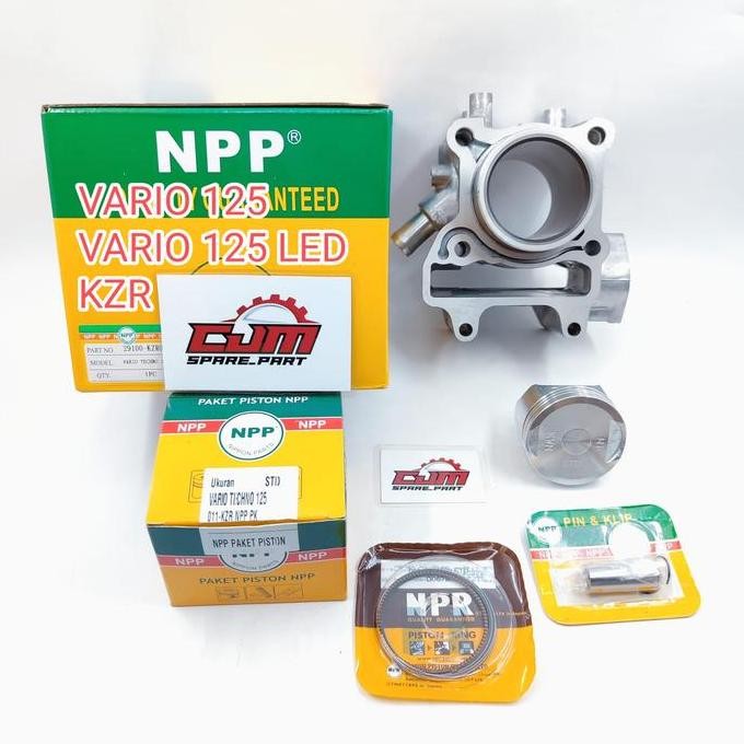 Blok Seher Cylinder Set+Piston Kit Vario 125 Old Led Fi Injeksi Original Npp