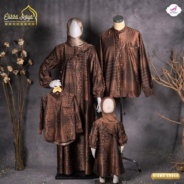 Gamis Sarimbit Keluarga Lebaran 2025 Zalira Kids / Eliza Dress Couple Mom And Kids Mewah Original Za