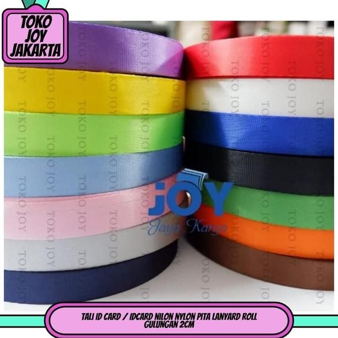 New Tali ID card / IDcard nilon nylon pita Lanyard roll gulungan 2cm