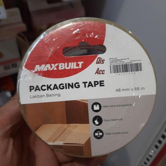 

MAXBUILT Packaging Tape OPP Lakban Bening 48 Mm x 66 Mtr