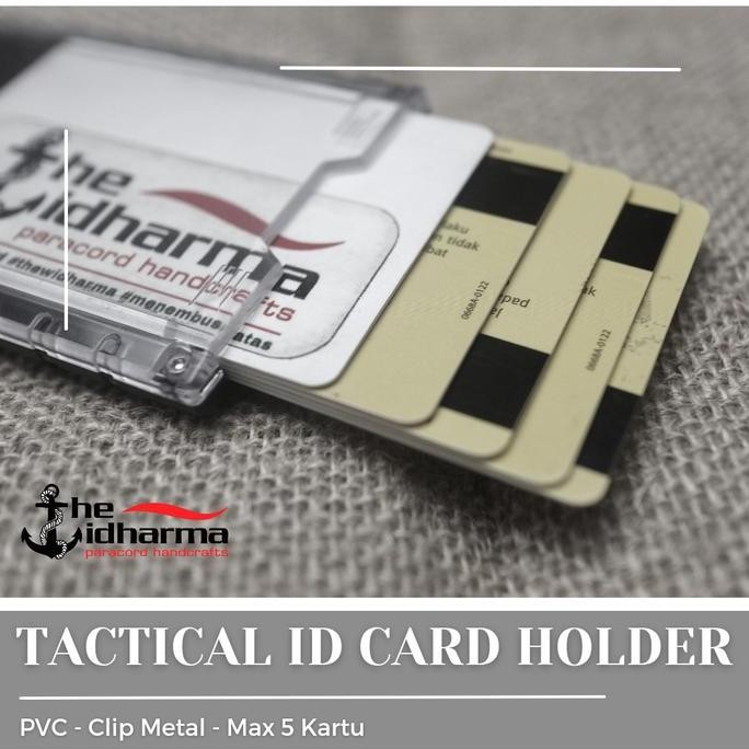 

New ID Card Holder Tactical 4 Kartu Clip Metal