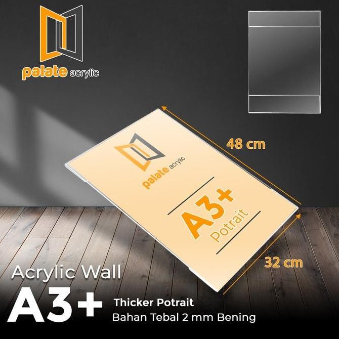 

New AKRILIK WALL A3+ / ACRYLIC THICKER / DINDING BROSUR A3+ PORTRAIT