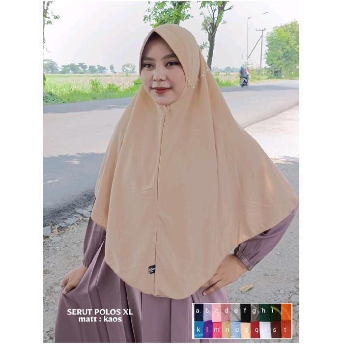 RHS Annisam - Kerudung rabbani KW Ukuran XL Jumbo /  Jilbab sekolah / Serut Pita /jilbab sekolah
