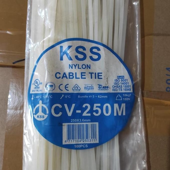 

New Kabel Ties KSS LT250MBK 25cm Hitam