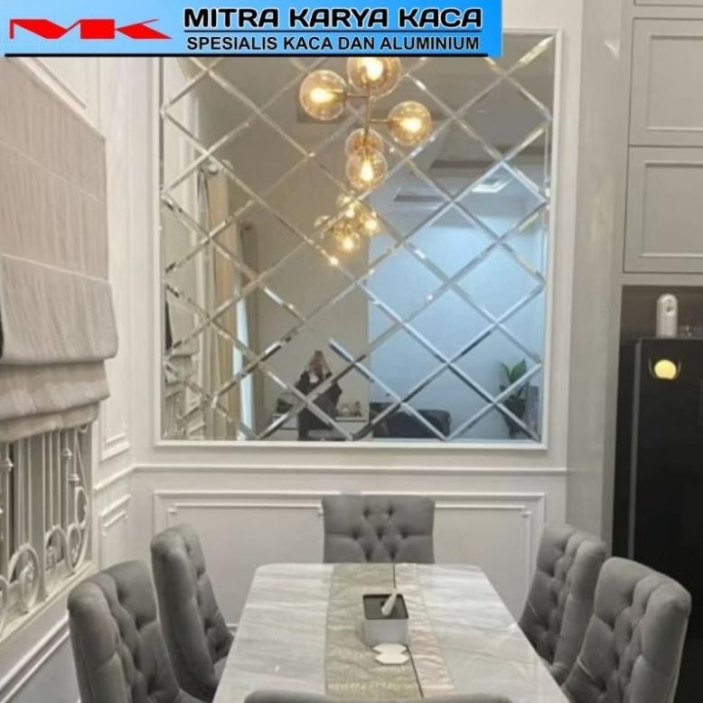 CUSTOM  CERMIN DINDING BEVEL/CERMIN BEVEL/KACA BEVEL