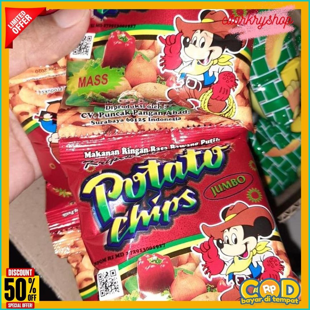 

(1 Dus) Potato Chips/Golden Chips 1 Dus 6 Renceng Diskon