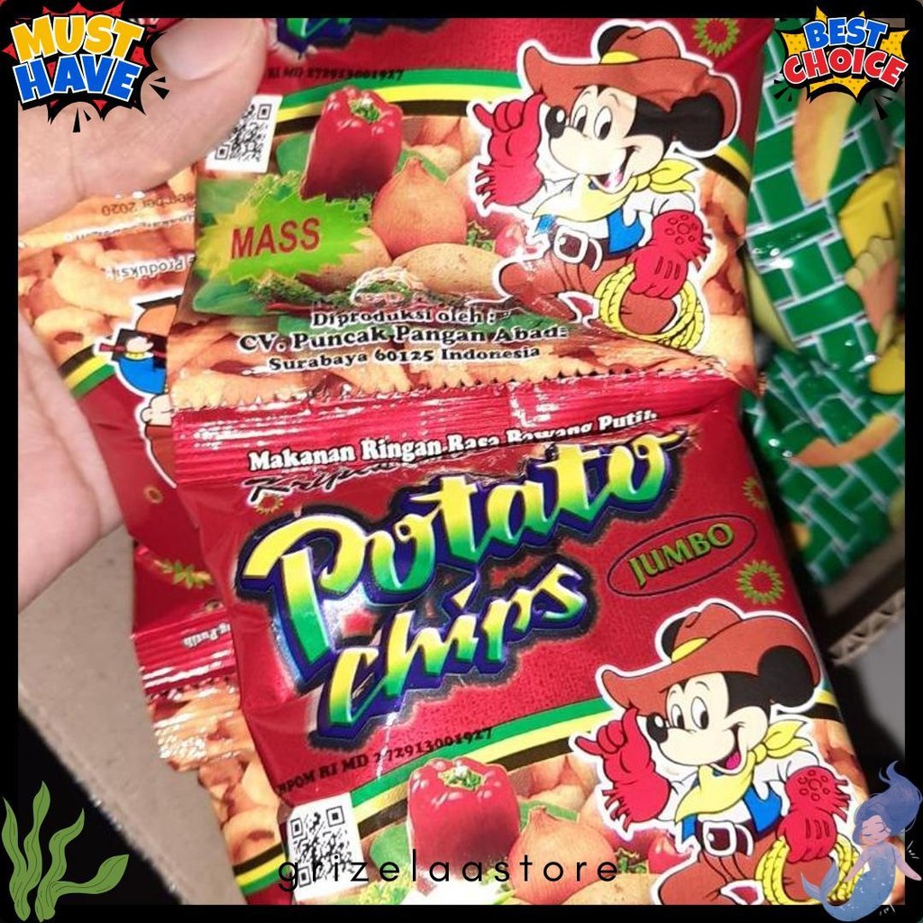

(1 Dus) Potato Chips/Golden Chips 1 Dus 6 Renceng Diskon Setengah Harga