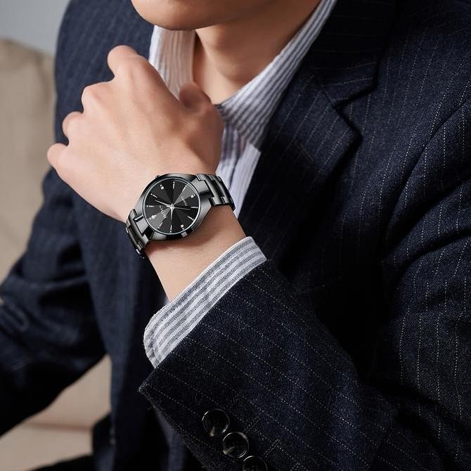 Biden Jam Tangan Pria Biden Bisnis Mewah Otomatis Date Anti Air Kuarsa Jam Tangan Cowok