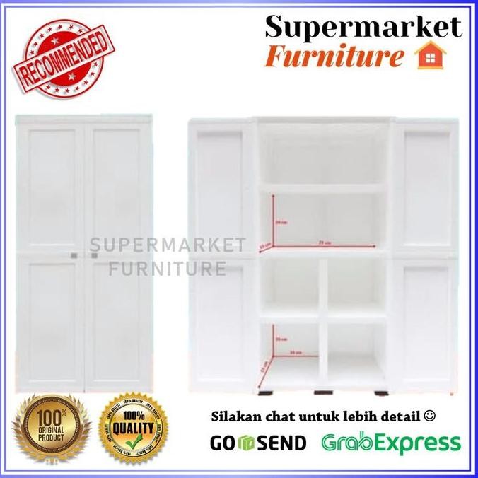 LEMARI PLASTIK CLUB SPECTRA LARGE PREMIUM QUALITY - PUTIH / SLCHD