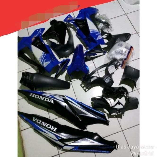 Cover full set body supra x 125 Batman biru hitam