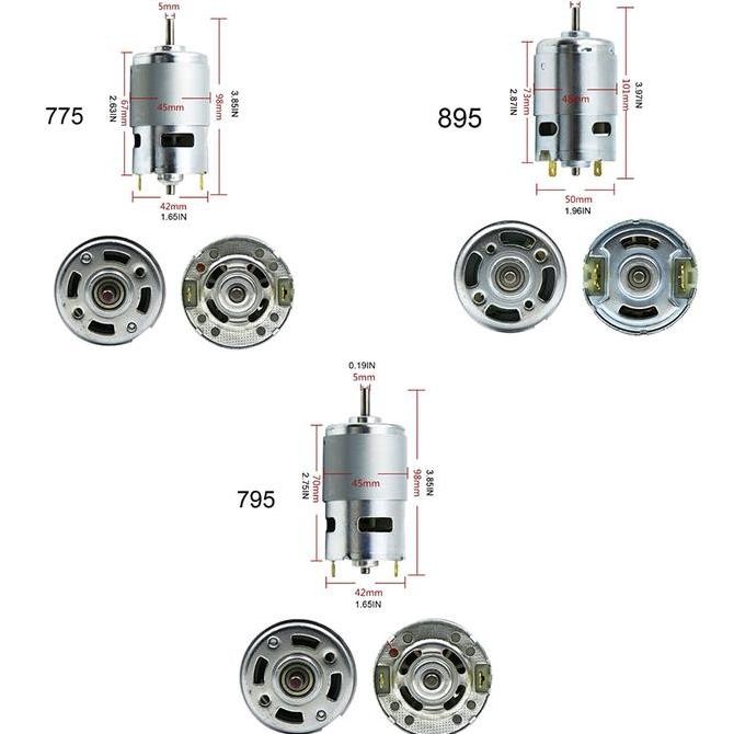 Dinamo Motor DC 775 795 895 12V / Listrik High Torsi Speed Mesin Power