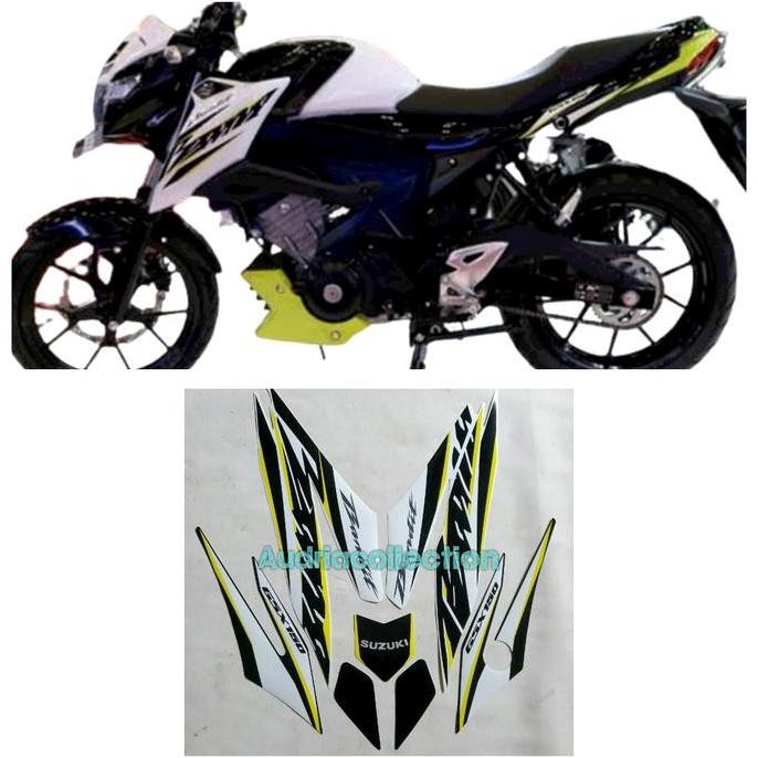 TERLARIS STRIPING STIKER MOTOR SUZUKI GSX 150 BANDIT 2018 PUTIH