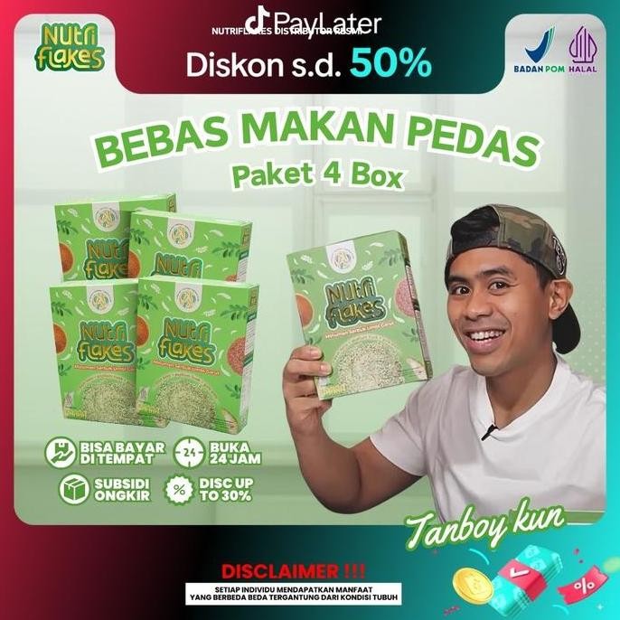

Sereal Nutriflakes Original 280 Gram | Distributor Resmi Nutriflakes Umbi Garut 4 Box Halal Bpom [Bisa Cod] Granola Kering Oatmeal Susu