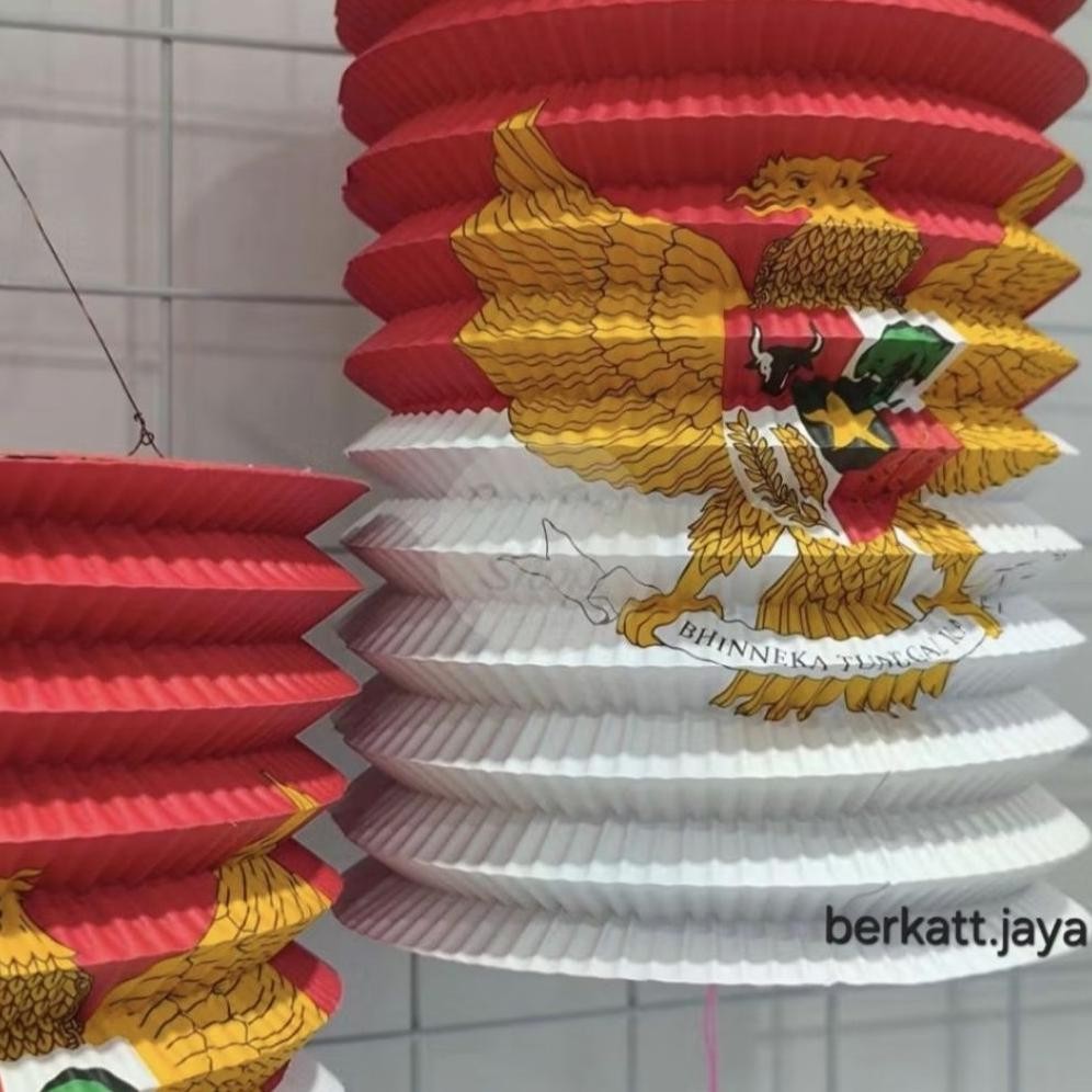 Lampion Garuda Merah Putih Tarik Premium / Lampion 17 Agustus / Lampion Gantung
