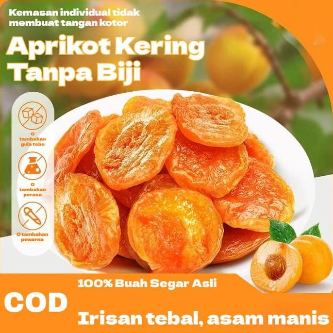 

Aprikot Kering Premium -Tanpa Biji, Daging Tebal, Kenyal, Asam Manis Alami, Tanpa Gula Tambahan! Apricot, Camilan Sehat Favorit Keluarga!