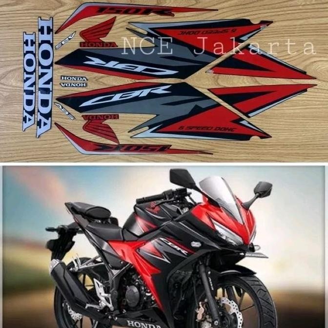 TERBARU STIKER STRIPING CBR150R CBR 150 R 2019 MERAH HITAM