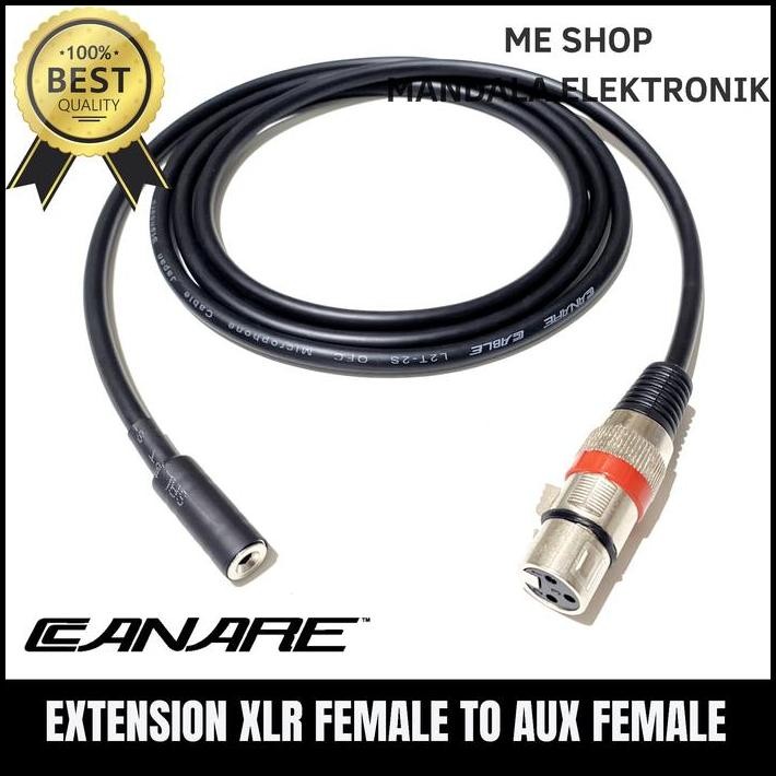 kabel extention converter xlr female to audio aux 3.5mm female