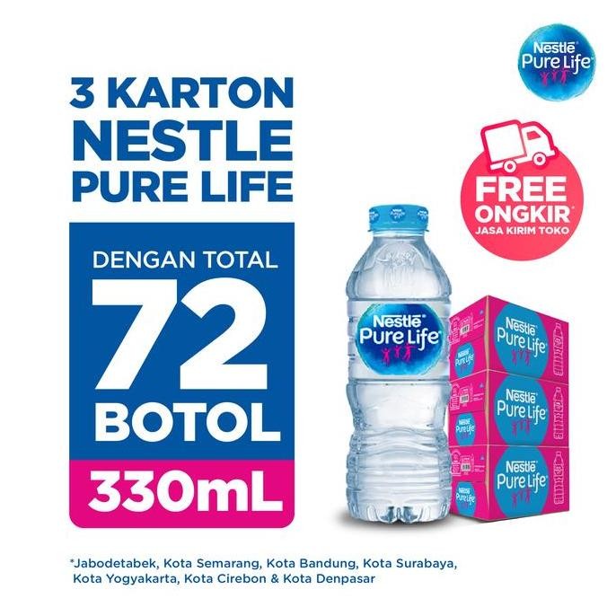 

Nestle Pure Life Air Minum Ukuran 330Ml - Paket 3 Karton