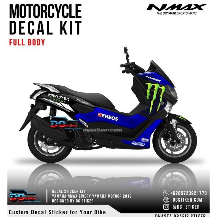 Decal Sticker Nmax Livery Yamaha MotoGP 2019 DG Stiker1