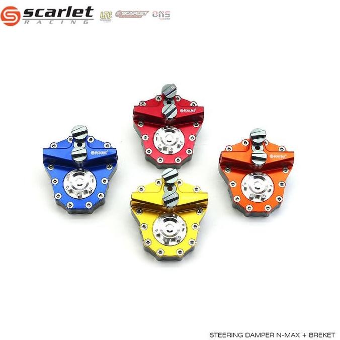 Scarlet Racing Steering Damper Stabilizer Stang Motor Nmax N Max + Breket Universal