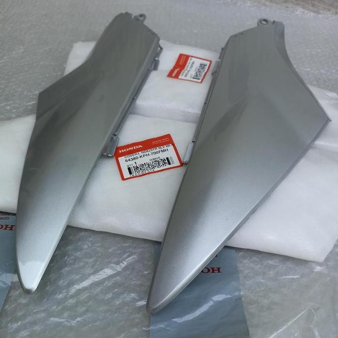COVER TUTUP ACCU AKI BODI BODY SAMPING KANAN KIRI HONDA SUPRA X 125 X125 LAMA BATMAN SILVER ORI AHM 