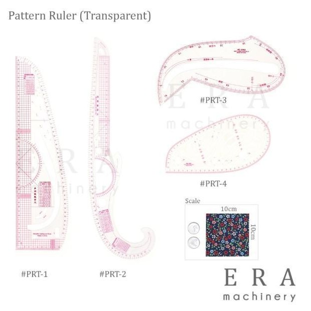 

Penggaris Jahit Pola / Pattern Ruler (Transparent) #Prt-4
