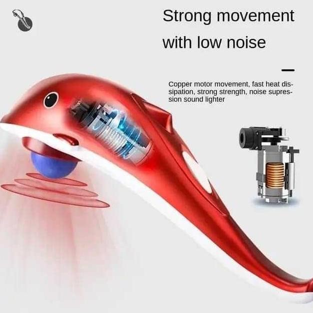 Original Qingfeng Set Alat Pijat Refleksi Dolphin Elektrik Leher Pundak Punggung Kaki Otomatis Porta